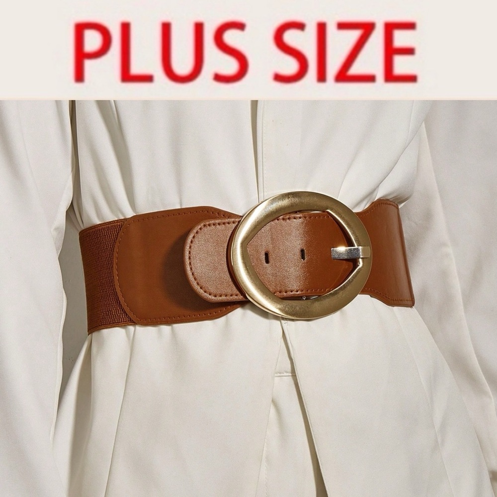🤎 PLUS Faux Leather Stretch Belt 🤎